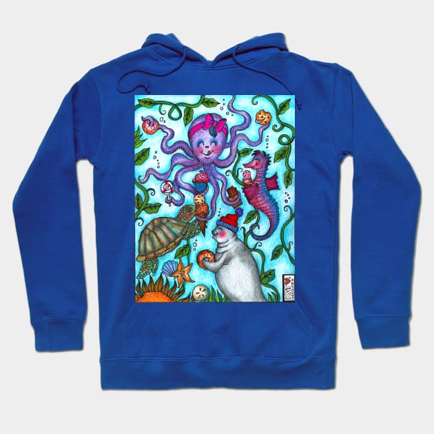 Sweet Ocean Friends Hoodie by Kat Loves Chocolate